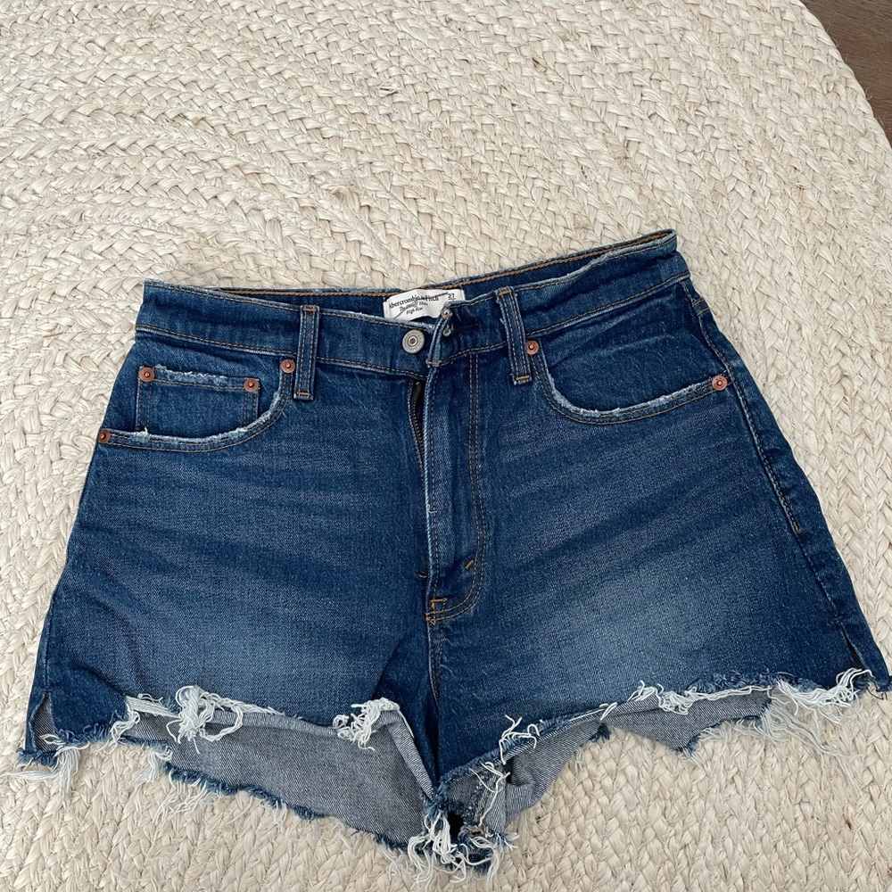 Abercrombie & Fitch Dark Blue Jean Shorts
